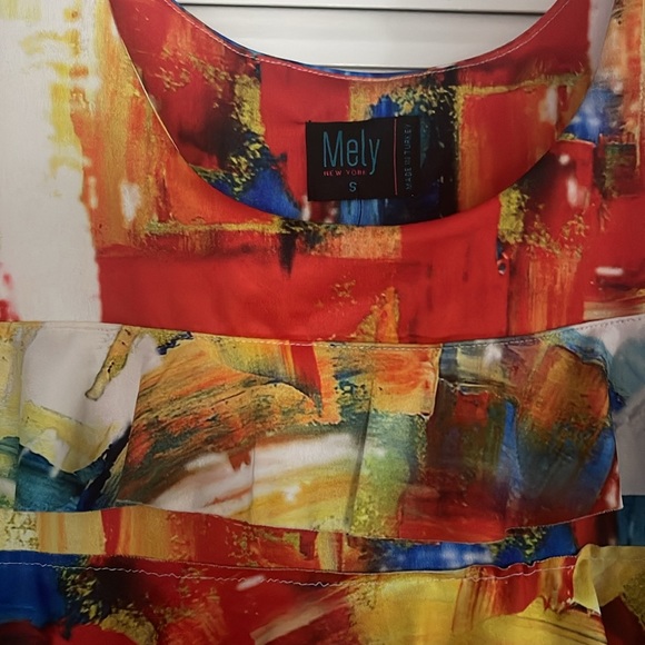 Mely multi color sleeveless blouse size small. - Picture 3 of 6
